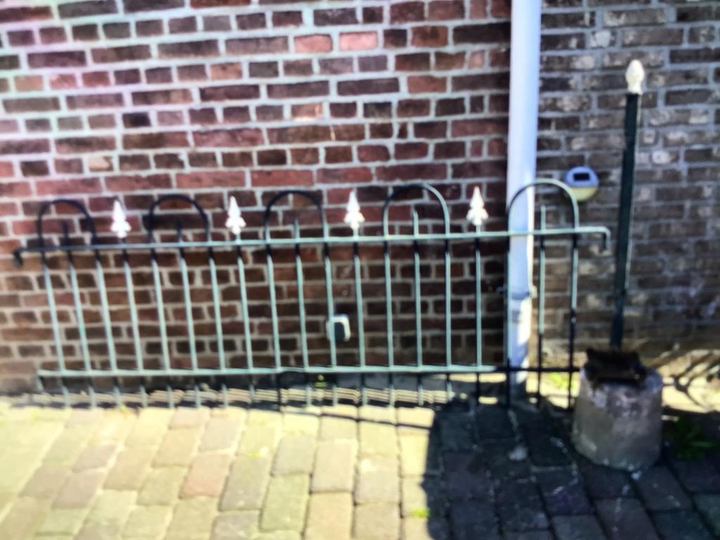 Mooi groen sierhekwerk in zeer goede staat, Tuin en Terras, Ophalen of Verzenden, Zo goed als nieuw, IJzer, Sierhekwerk