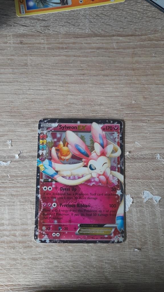 Sylveon EX pokemonkaart (RC21/RC32), Ophalen, Gebruikt, Losse kaart