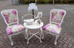 2 x brocante stoelen opnieuw gestoffeerd 100.00 p.s, Huis en Inrichting, Stoelen, Ophalen of Verzenden, Zo goed als nieuw, Eén