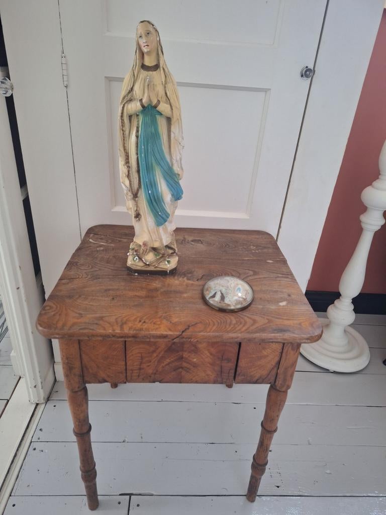 Leuk oud tafeltje, Huis en Inrichting, Tafels | Sidetables, Ophalen, Gebruikt, 50 tot 100 cm, 25 tot 50 cm