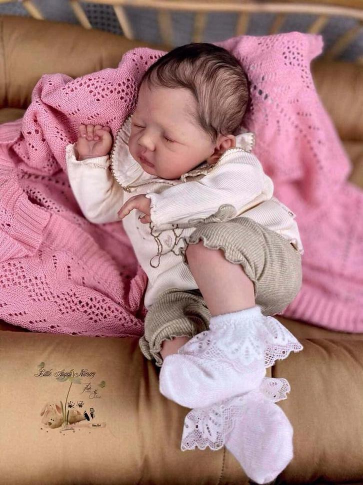 Reborn gemaakt door petra schoofs , ruilen of te koop, Verzamelen, Poppen, Zo goed als nieuw, Pop, Ophalen of Verzenden