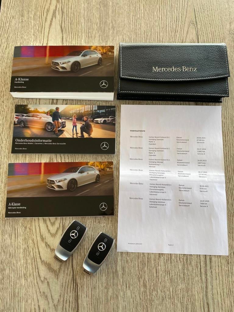 Mercedes-Benz A-klasse 220 Launch Edition AMG NL-auto, Auto's, Mercedes-Benz, Gebruikt, Wit, Origineel Nederlands, Bedrijf