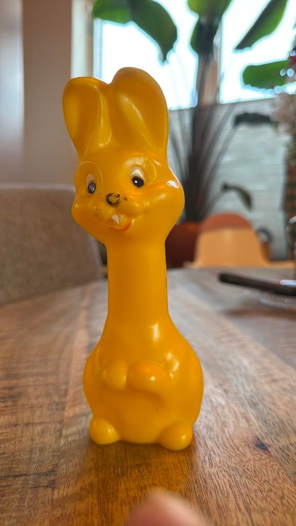 Zeldzaam Vintage Rubberen Konijn – Jaren '70 Piepbeest, Antiek en Kunst, Antiek | Speelgoed, Ophalen of Verzenden