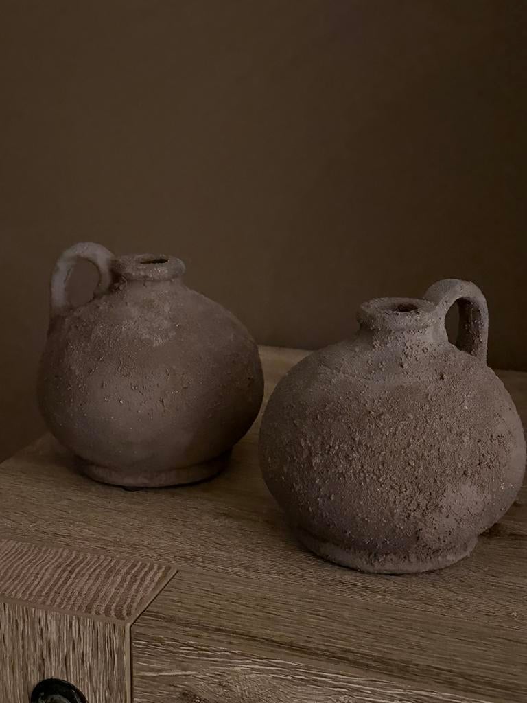 Twee kruiken kruikjes van Brynxz, Huis en Inrichting, Woonaccessoires | Vazen, Zo goed als nieuw, Overige kleuren, Minder dan 50 cm