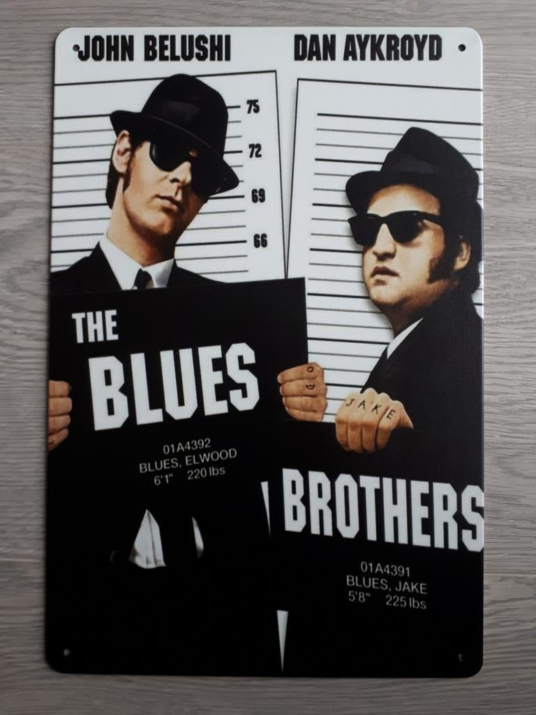 The Blues Brothers 20x30 cm Metalen Reclamebord, Ophalen of Verzenden, Nieuw, Poster, Artwork of Schilderij