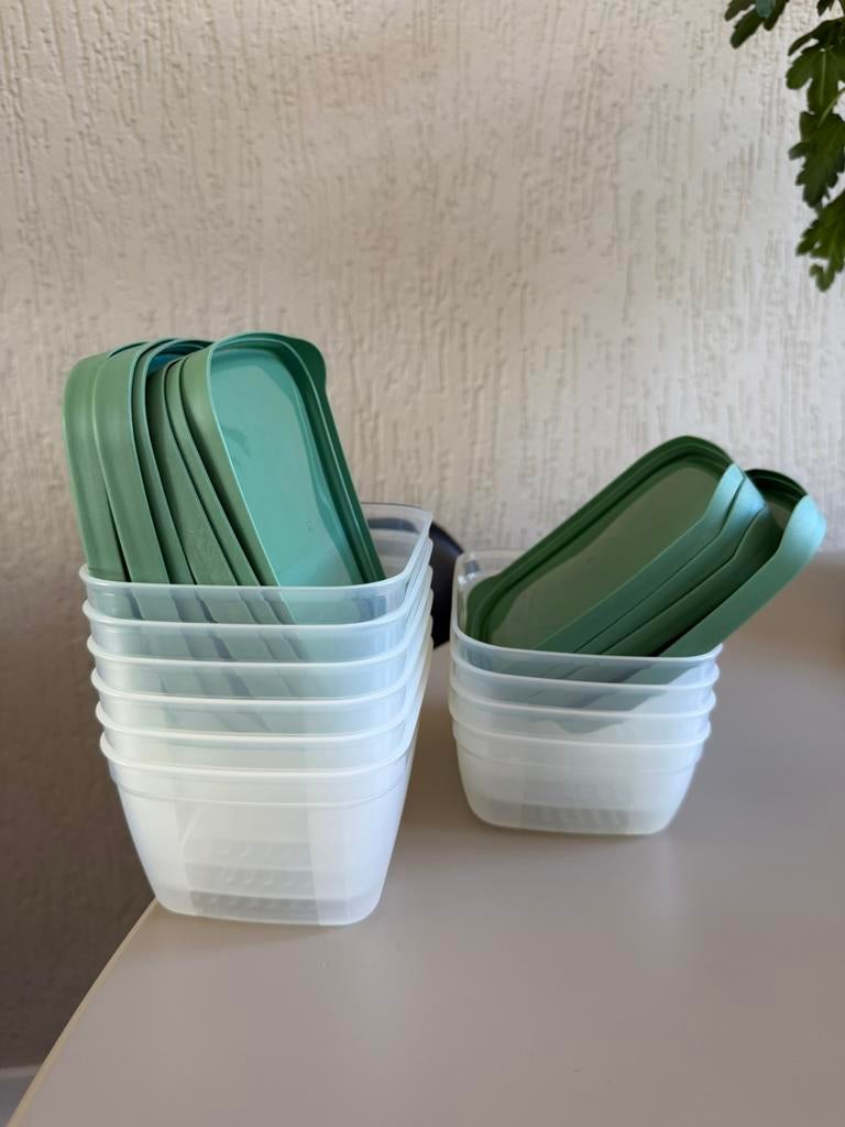 10 opbergbakjes van AH, Tuin en Terras, Bloempotten, Rond, Ophalen of Verzenden, Zo goed als nieuw, Minder dan 40 cm