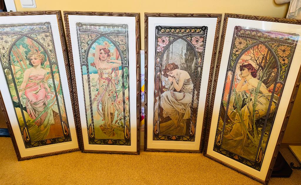 Alphonso Mucha printen “Le Jour” 4x, Ophalen