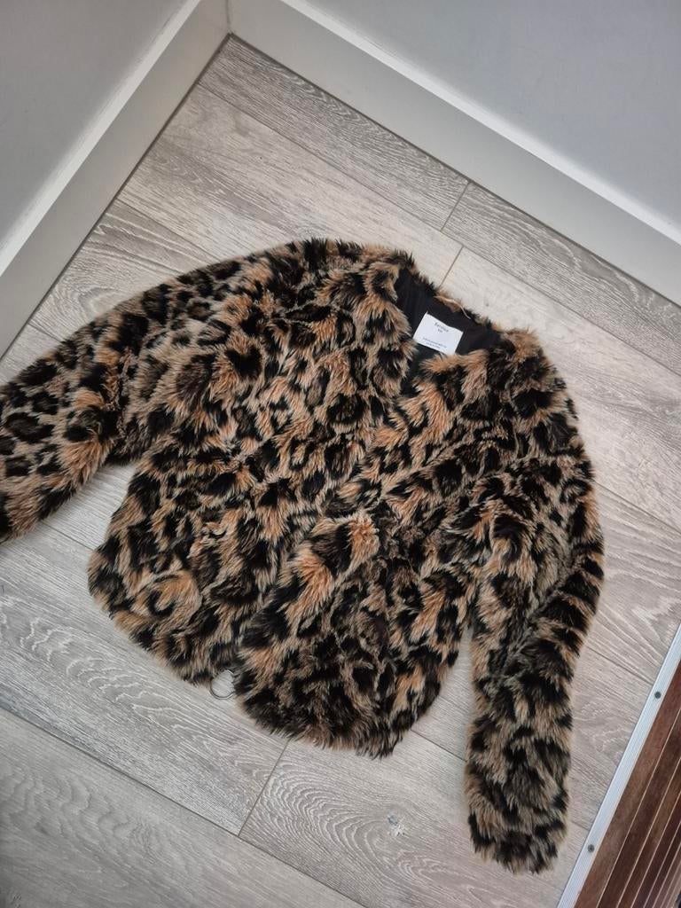 Bontjas van Bershka, Kleding | Dames, Jassen | Zomer, Bruin, Zo goed als nieuw, Maat 36 (S), Bershka