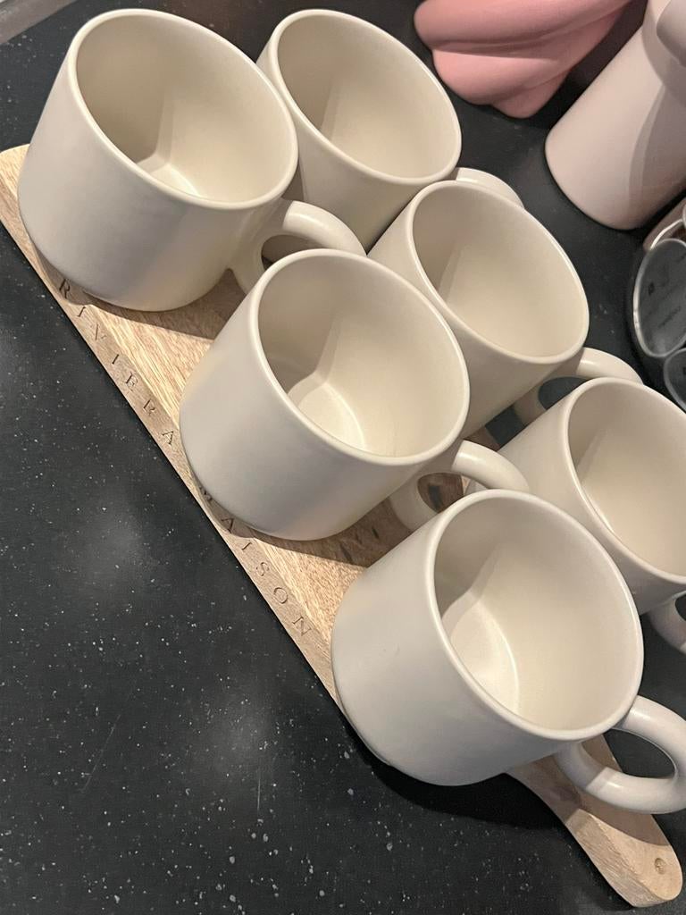 riviera maison koffie mokken, Ophalen of Verzenden, Zo goed als nieuw, Overige stijlen, Kop(pen) en/of Schotel(s)