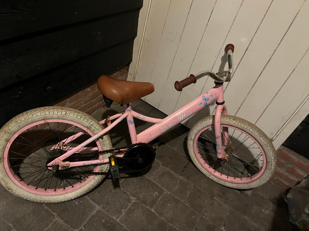 Roze kinderfiets 18 inch, Fietsen en Brommers, Fietsen | Kinderfietsjes, Ophalen, Gebruikt, 16 tot 20 inch