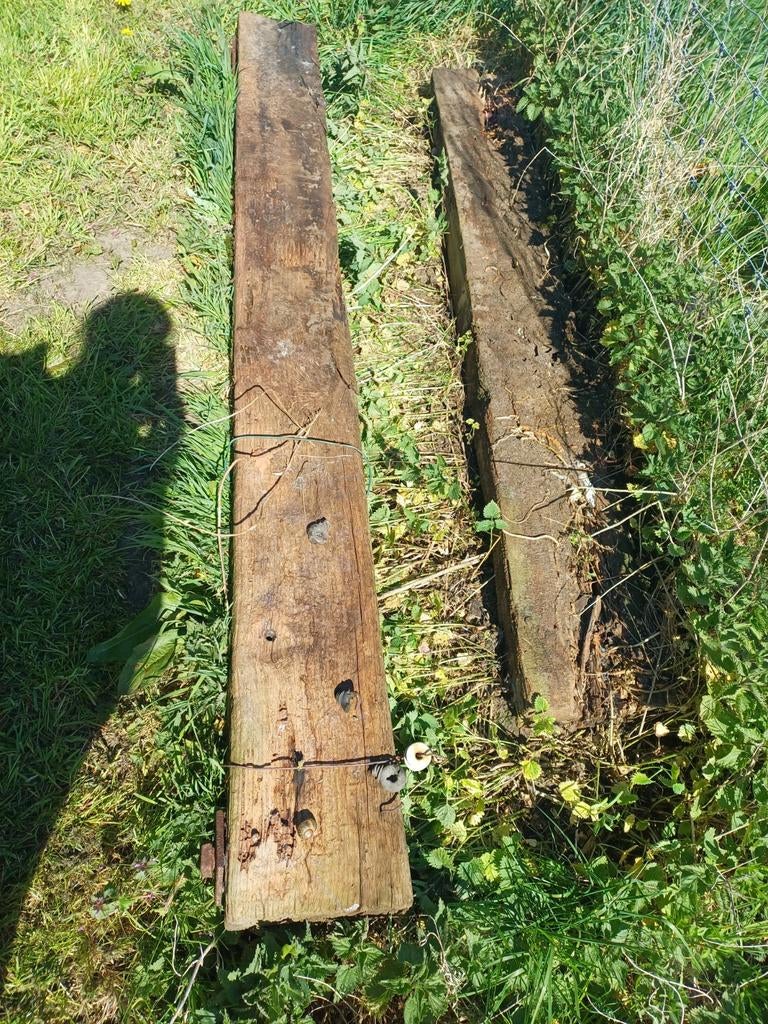 2 gratis spoorbielzen ophalen, Ophalen, Gebruikt, Biels, 200 cm of meer