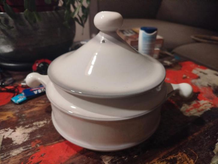 Goebel Lorraine Terrine Wit - Zo goed als nieuw, Huis en Inrichting, Keuken | Servies, Zo goed als nieuw, Overige typen, Effen