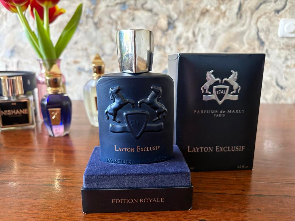 Parfum De Marly Layton Exclusif - 125ml Origineel, Sieraden, Tassen en Uiterlijk, Uiterlijk | Parfum, Ophalen of Verzenden, Zo goed als nieuw