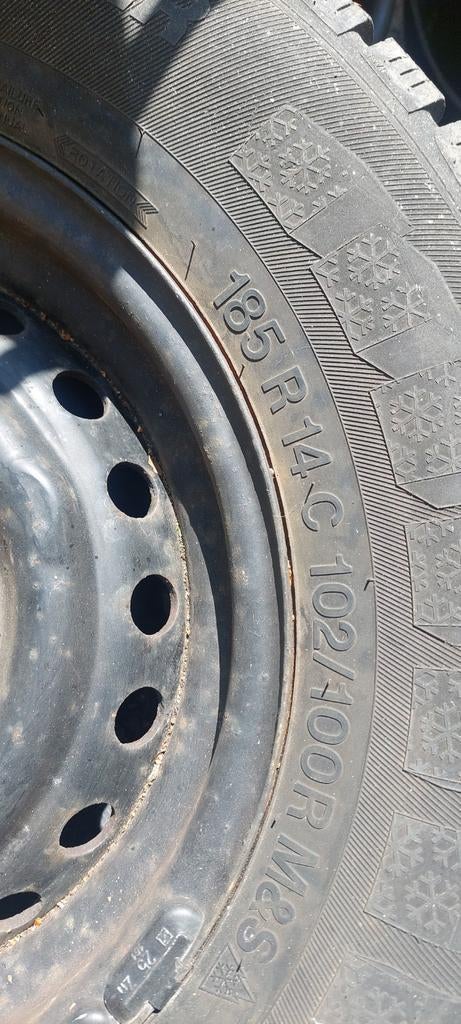 4x Winterbanden met velg voor VW T3 - 185 R14C, Ophalen, 14 inch, Overige, Banden en Velgen