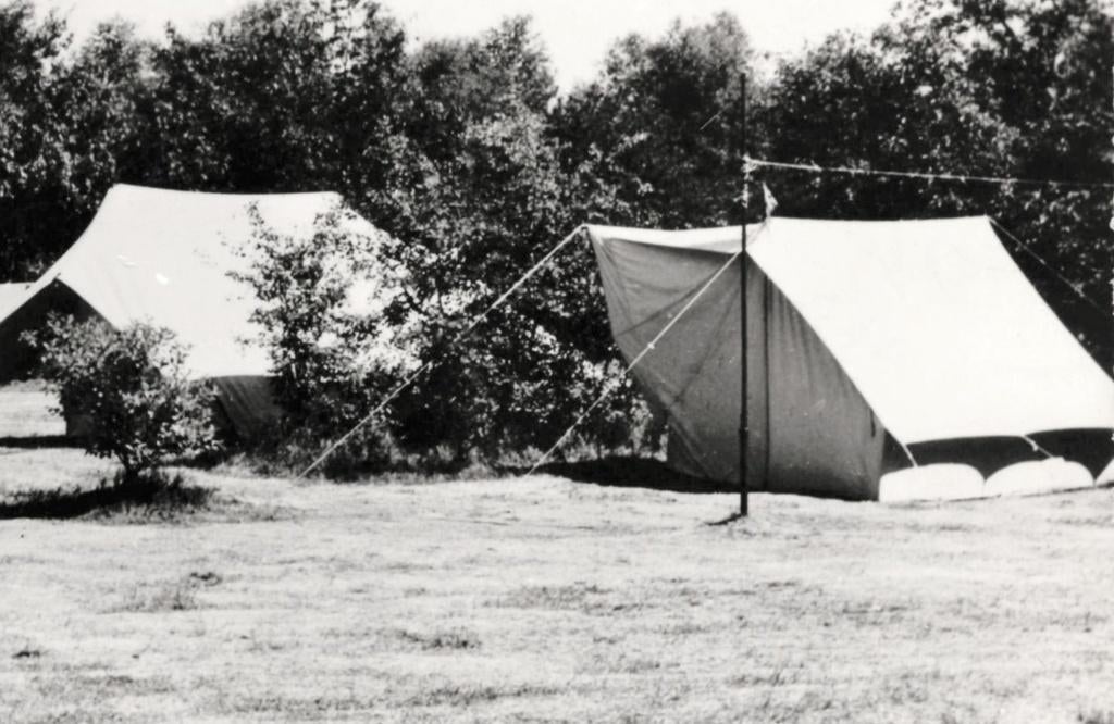 939492 Schaarsbergen Camping Schaersbergen 1959 zegel afgew, Ophalen of Verzenden, 1940 tot 1960, Gelopen, Limburg