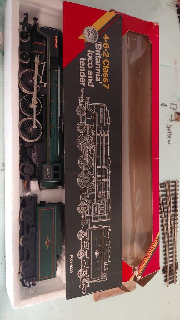Hornby Britannia OO gauge stoomlocomotief, Overige merken, Gebruikt, Ophalen of Verzenden, Analoog