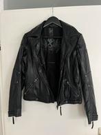 Leren bikerjack, Ophalen of Verzenden, Zo goed als nieuw, Maat 38/40 (M), Zwart