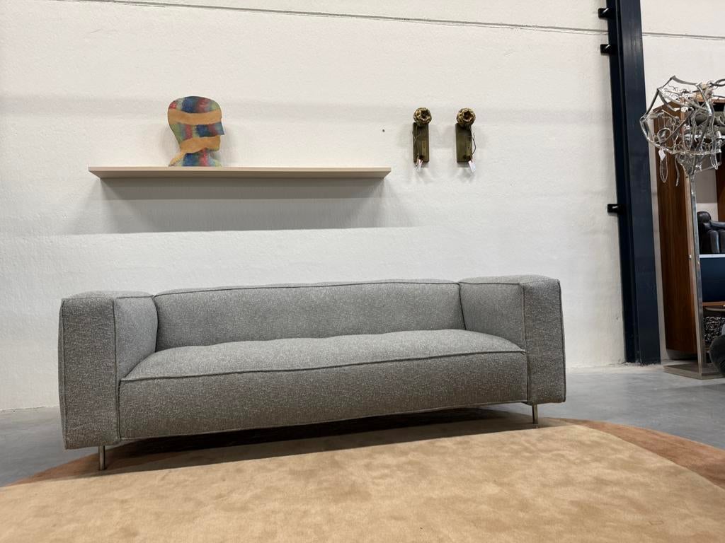 Nieuw Gelderland 6400 Bank 3 zits Kvadrat moss Design 230, 75 tot 100 cm, Rechte bank, Gelderland, Stof