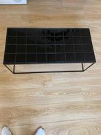Zwarte salontafel zuiver glazed, Huis en Inrichting, Ophalen, 50 tot 100 cm, Rond, Zo goed als nieuw