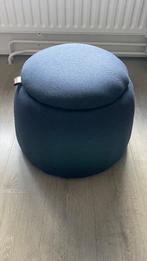Blauwe poef, Ophalen, Zo goed als nieuw, Stof, 50 tot 75 cm