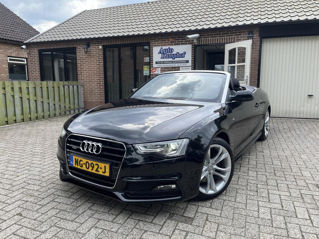 Audi A5 Cabriolet 2.0 TFSI quattro 211pk S-line Nekverwarmin, Automaat, Euro 5, Gebruikt, Zwart