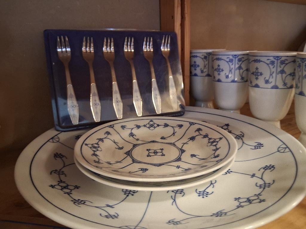 Gebaksbordje dessertbordjes Blau Saks Jäger, Ophalen of Verzenden, Zo goed als nieuw, Porselein, Overige stijlen