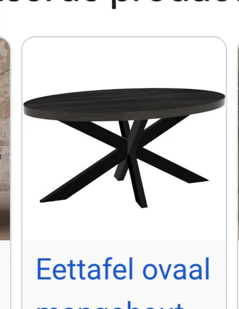 Gezocht eettafel, Ophalen, Zo goed als nieuw, Ovaal, 50 tot 100 cm
