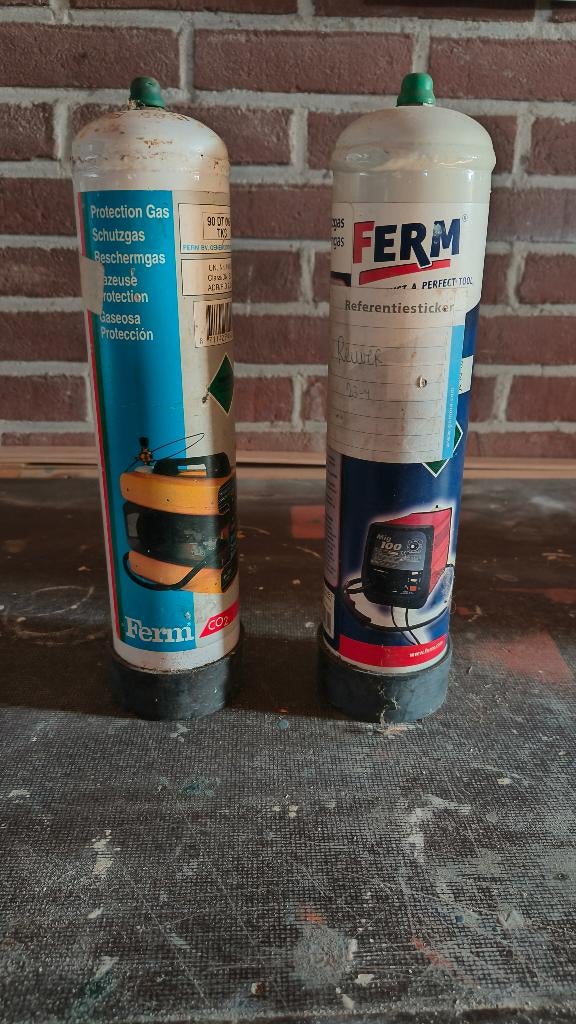 Ferm CO2 patronen 390gram, Doe-het-zelf en Verbouw, Gereedschap | Lasapparaten, Ophalen, Gebruikt, Minder dan 150 ampère, Overige typen