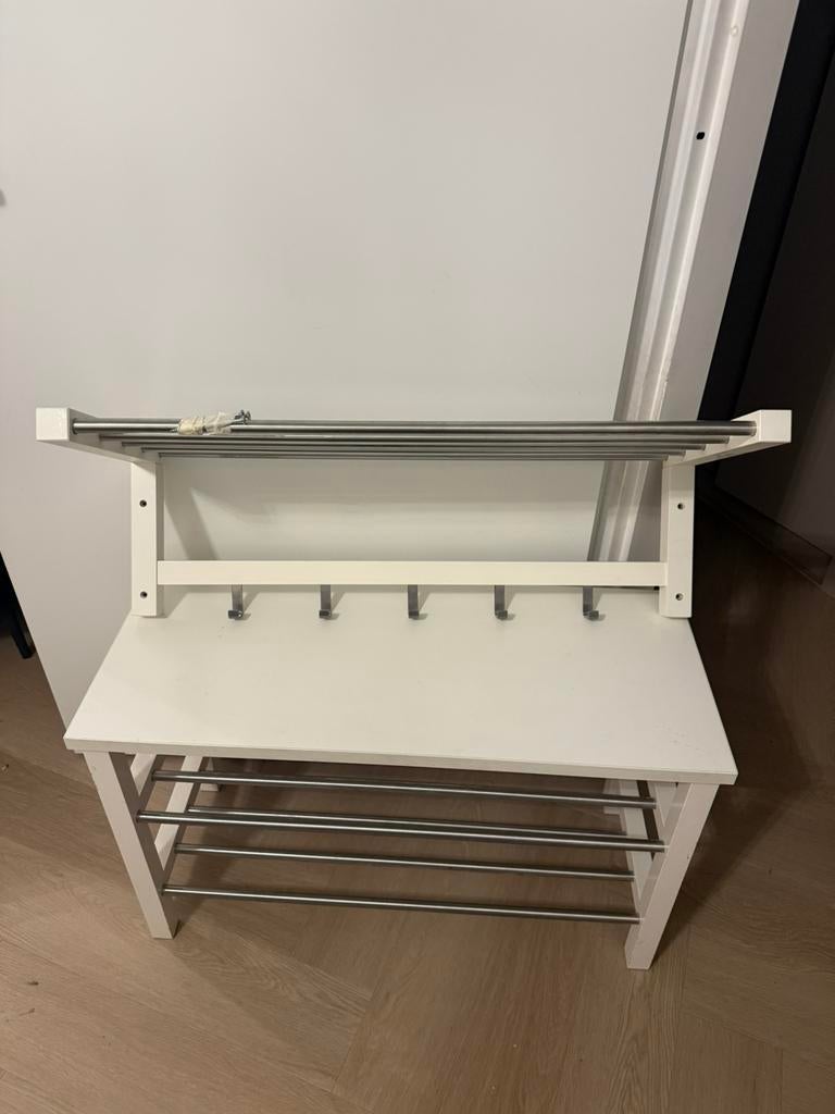 Tjusig kapstok + bank met schoenenrek, Ophalen, Gebruikt