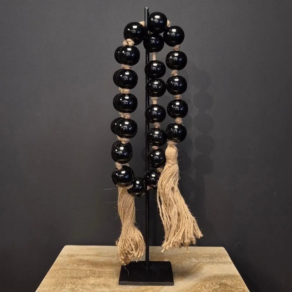 Luxe glaskralen ketting op standaard zwart, Ophalen of Verzenden, Style, Info@degaafstewinkel.nl, 2841bh