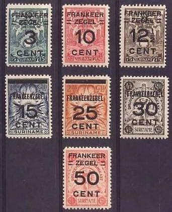 Suriname 130-136 Ongebruikt, Verzenden, Postfris