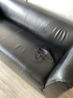 Bankstel Gelderland type 4800, zwart /rood leer, Huis en Inrichting, Banken | Bankstellen, Ophalen, Gebruikt, Overige maten, Rechte bank