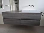 Luxe badkamermeubel met Clou wasbak en BEN kraan, Ophalen, 100 tot 150 cm, Onbekend, Zo goed als nieuw
