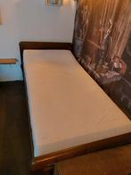 Bed met electrische lattenbodem, Ophalen, 90 cm, Eenpersoons, Bruin