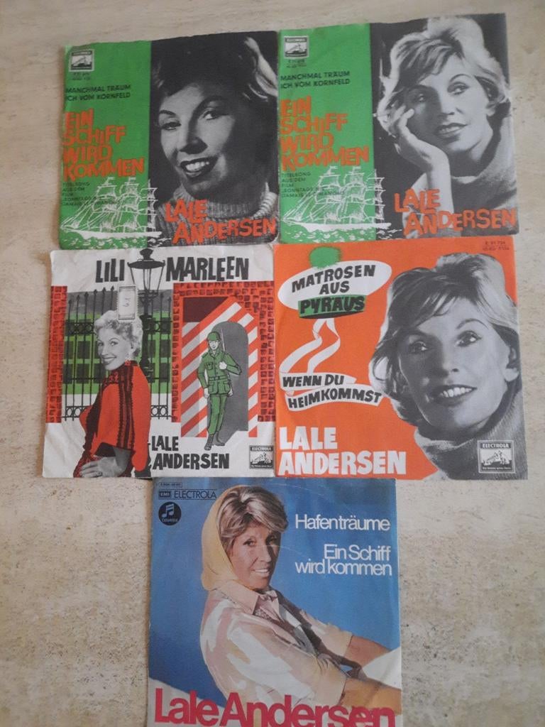 10x vinyl singels van Lale Andersen, Cd's en Dvd's, Ophalen of Verzenden, Zo goed als nieuw, Overige formaten