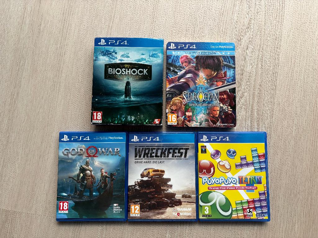 5 x PS4 games, Spelcomputers en Games, Games | Sony PlayStation 4, Gebruikt, 1 speler, Vanaf 3 jaar, Ophalen of Verzenden