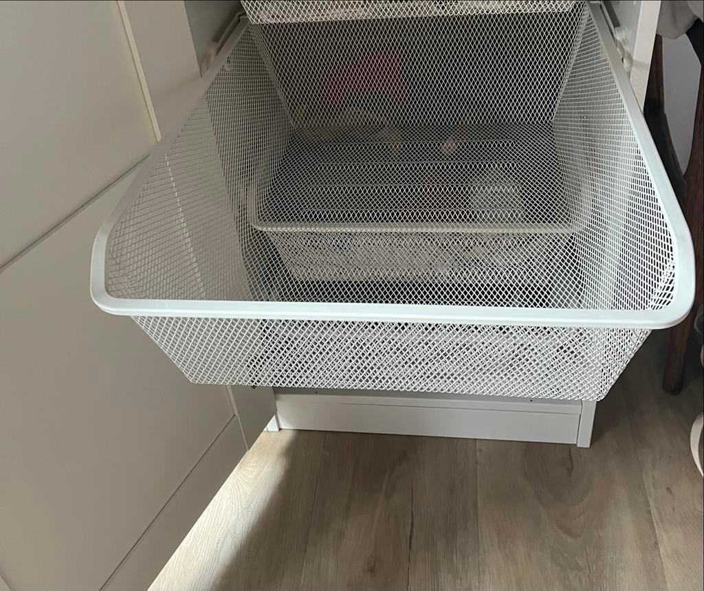 IKEA Komplement draadmand met rails, Zo goed als nieuw, Minder dan 100 cm, Metaal, Met lade(s)
