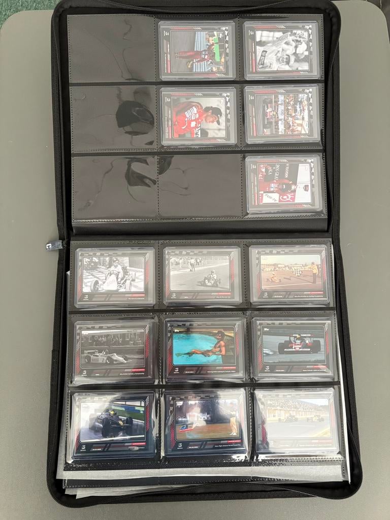 Ayrton Senna Topps en andere kaartjes, Cardstacks album, Verzamelen, Ophalen of Verzenden, Zo goed als nieuw, Formule 1