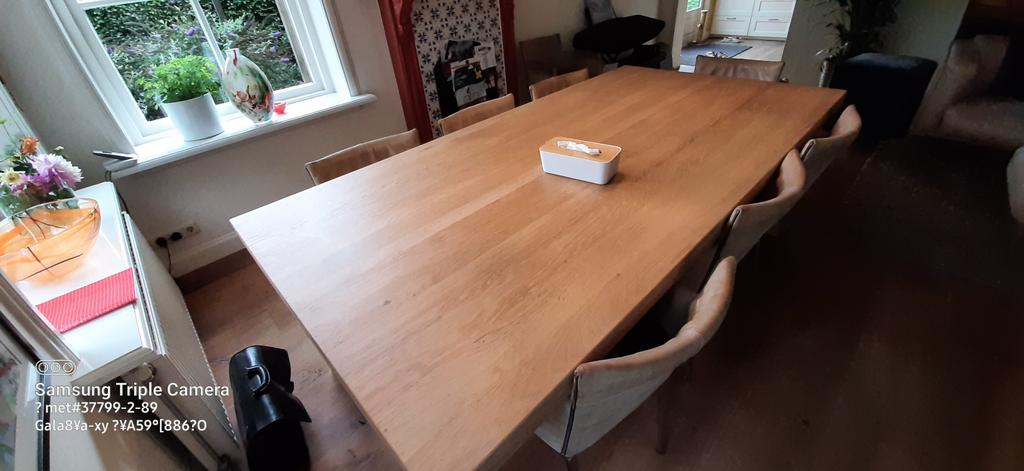 8 Lederen eetkamerstoelen met verchroomd onderstel, Huis en Inrichting, Ophalen, Overige kleuren, Zo goed als nieuw, Vijf, Zes of meer stoelen