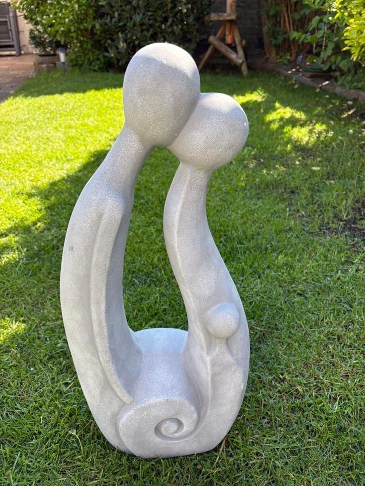 Keramiek beeld Auguste Rodin “De kus”, Ophalen of Verzenden, Gebruikt, Overige materialen, Abstract beeld