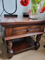 Bijzettafel massief eiken, Huis en Inrichting, Tafels | Bijzettafels, Klassiek, Rond, 55 tot 75 cm, Zo goed als nieuw