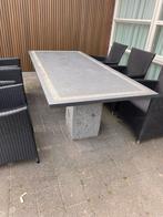 Robuuste hardstenen tuintafel - Rechthoekig, Tuin en Terras, Tuintafels, Ophalen, Gebruikt, Rechthoekig, Overige materialen