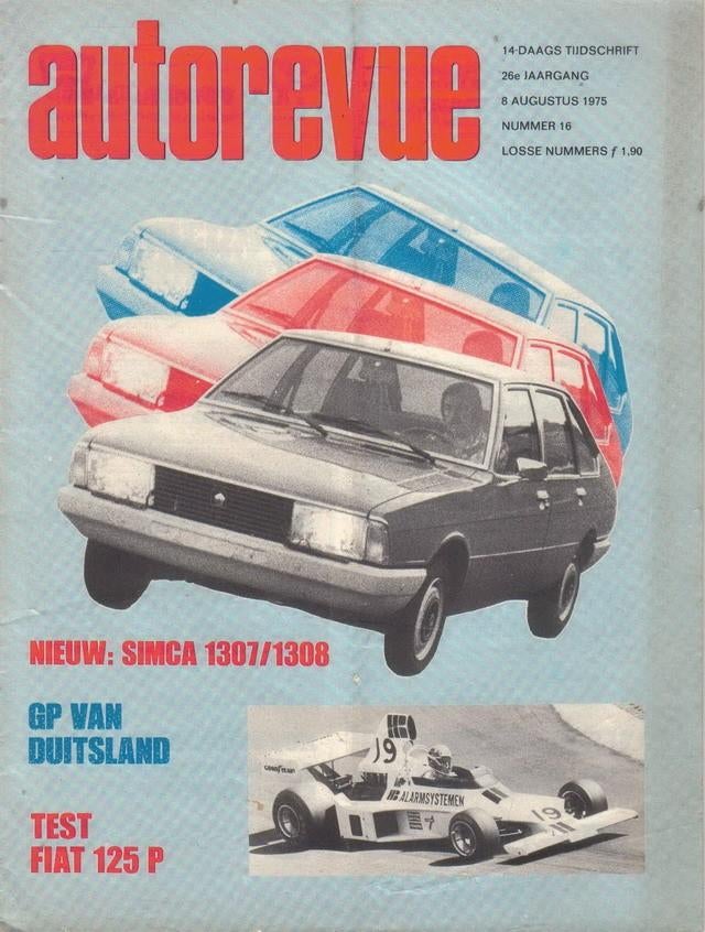 Autorevue 16 1975 : Simca 1307 1308 - Fiat 125 P - Honda, Ophalen of Verzenden, Gelezen, Algemeen