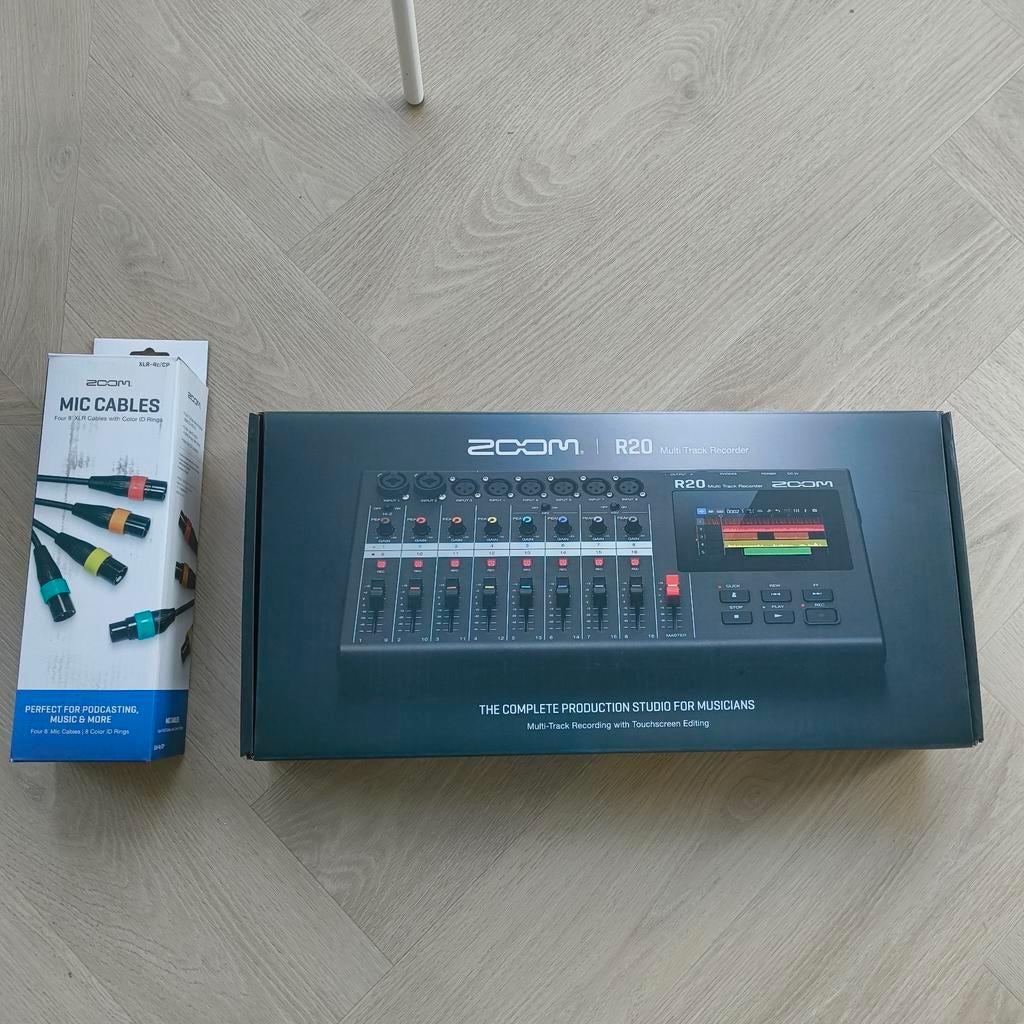 Zoom R20 multi-track recorder  + Extra's, Audio, Tv en Foto, Professionele Audio-, Tv- en Video-apparatuur, Ophalen of Verzenden