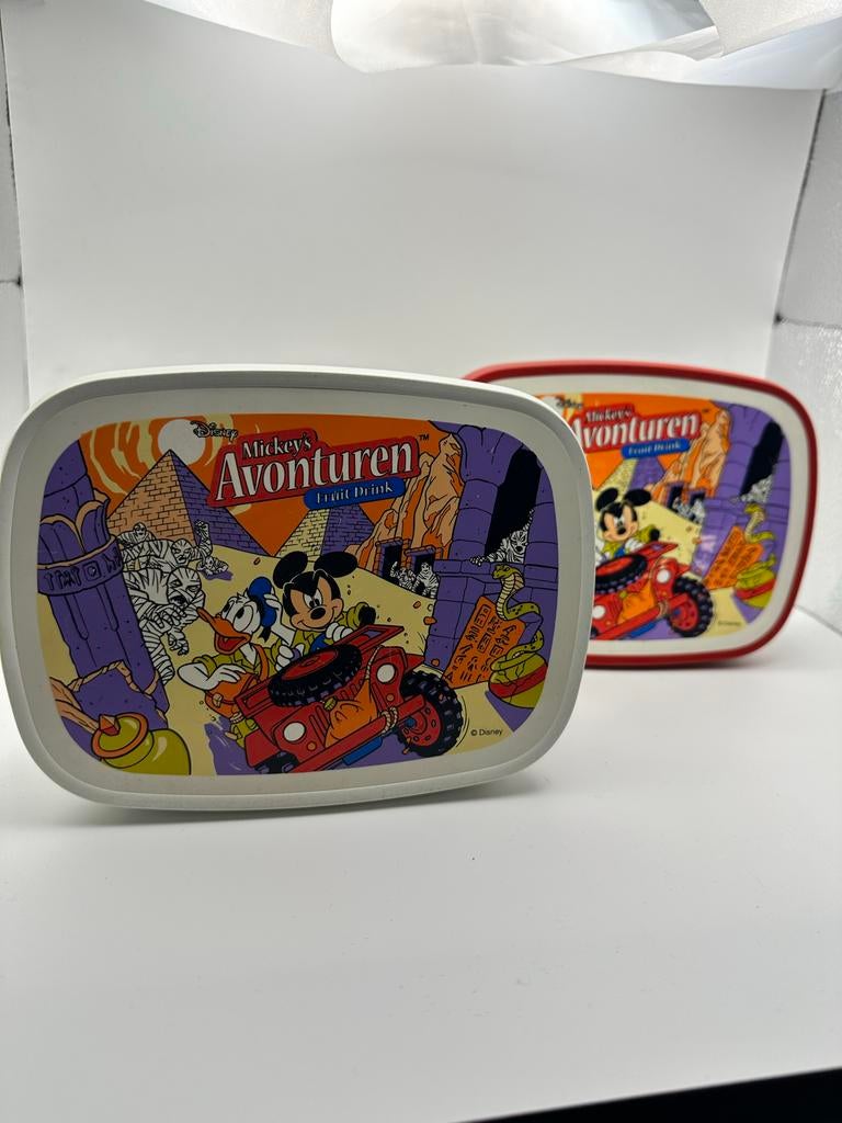 2 Mepal Disney Mickey Mouse broodtrommels, Ophalen of Verzenden, Mickey Mouse, Gebruikt, Servies