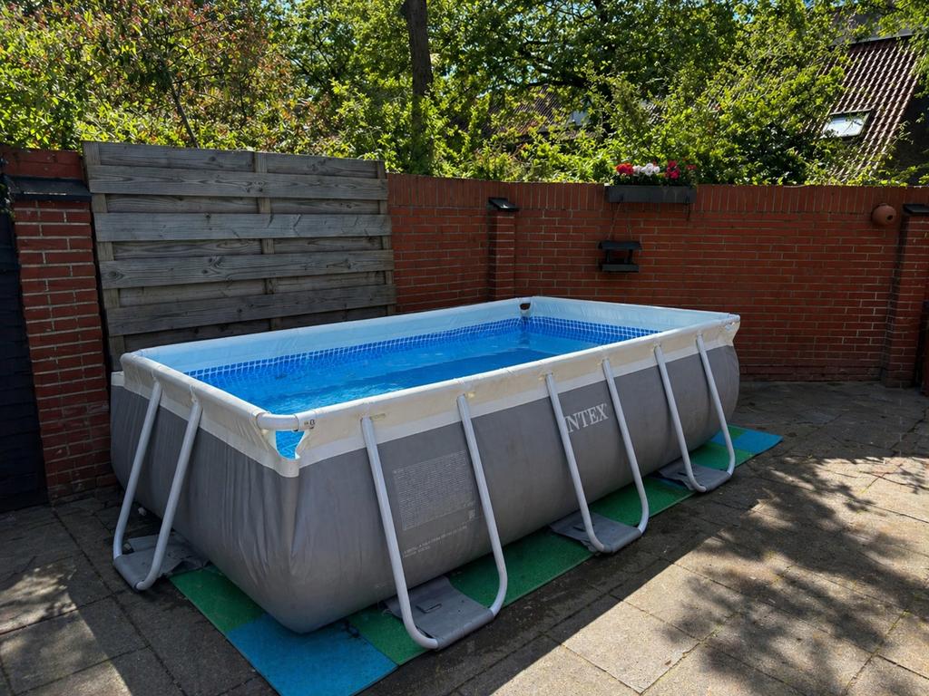 Intex zwembad met alle toebehoren, Tuin en Terras, Zwembaden, Zo goed als nieuw, Opzetzwembad, Minder dan 80 cm, Rechthoekig, Ophalen