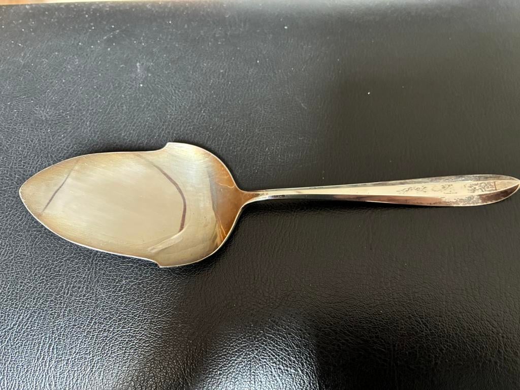 Antieke zilveren serveerlepel, Antiek en Kunst, Ophalen of Verzenden