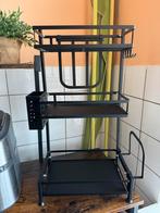 Hoge zwarte keuken organizer, Huis en Inrichting, Keuken | Keukenbenodigdheden, Ophalen, Overige typen, Zo goed als nieuw, Zwart