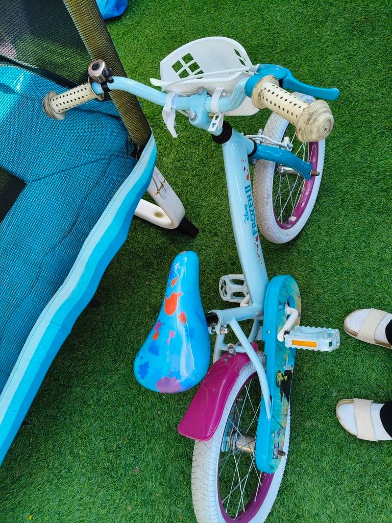 Frozen 2 meisjesfiets 16 inch, Fietsen en Brommers, Fietsen | Meisjes, Ophalen, Gebruikt, Handrem, Disney Frozen