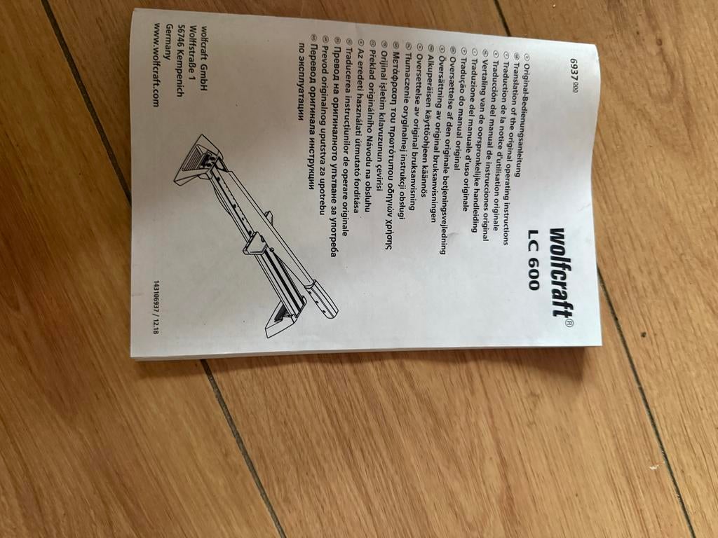 Wolfcraft LC 600 laminaatsnijder, Ophalen of Verzenden, Zo goed als nieuw, 1200 watt of meer, Overige typen